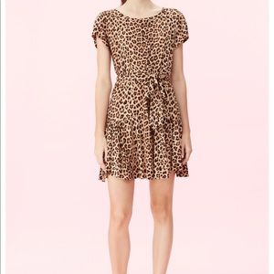 Rebecca Taylor Leopard Print Linen Dress - Large. Worn once